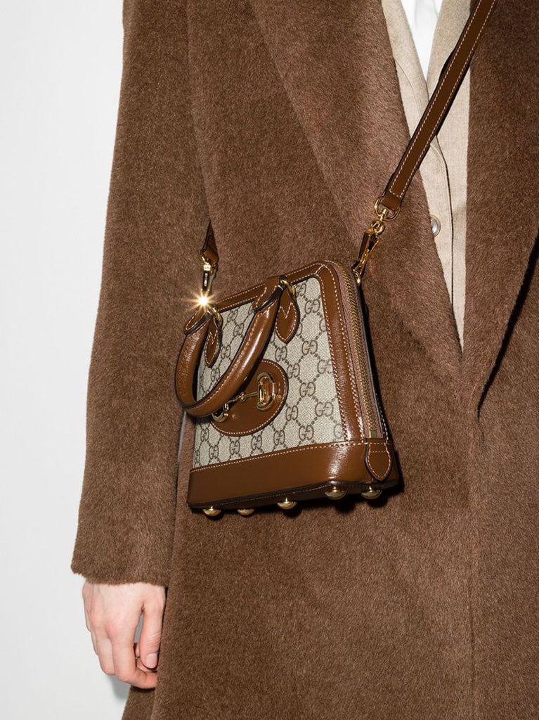 Brown Horsebit 1955 Gg Supreme Top Handle Bag