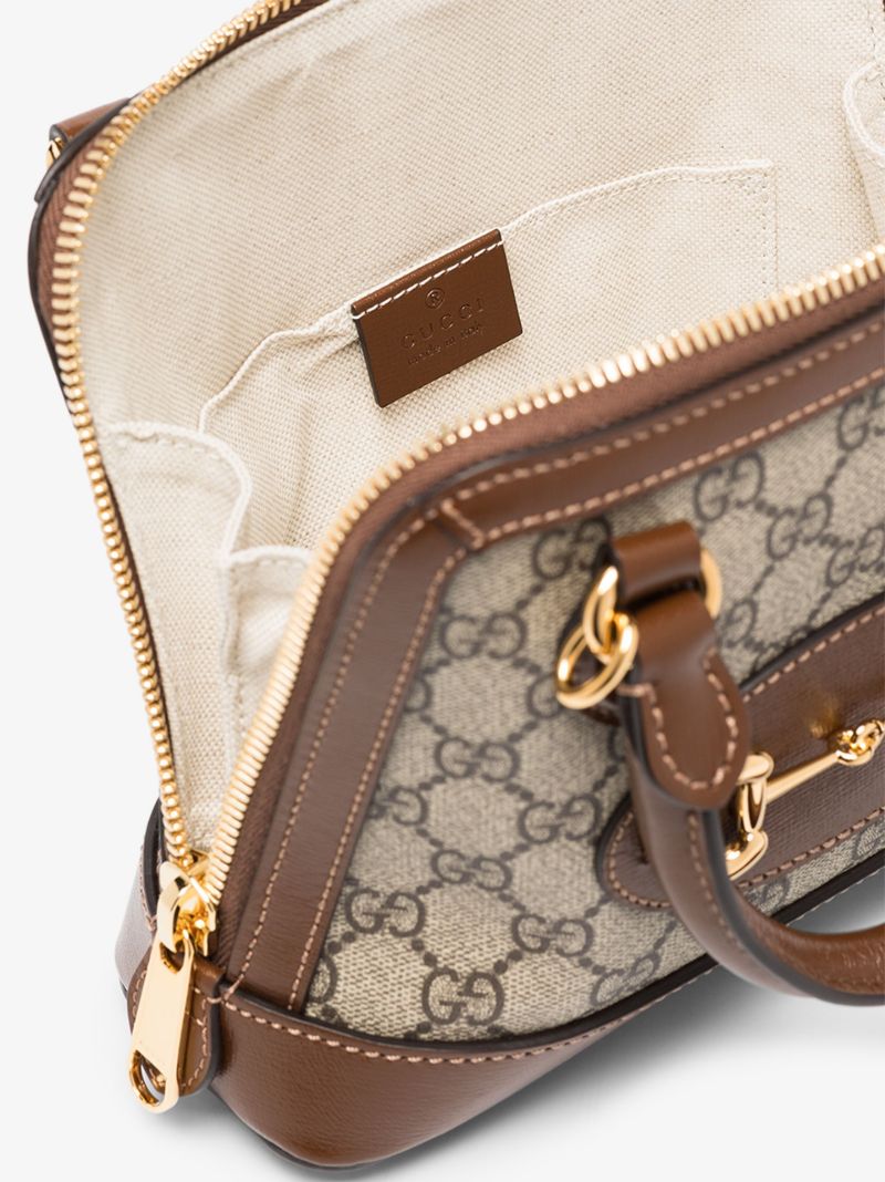 Brown Horsebit 1955 Gg Supreme Top Handle Bag
