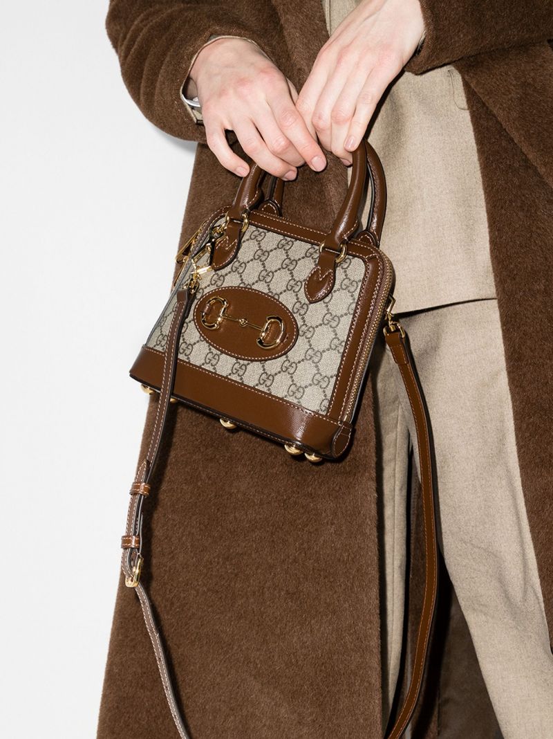Brown Horsebit 1955 Gg Supreme Top Handle Bag