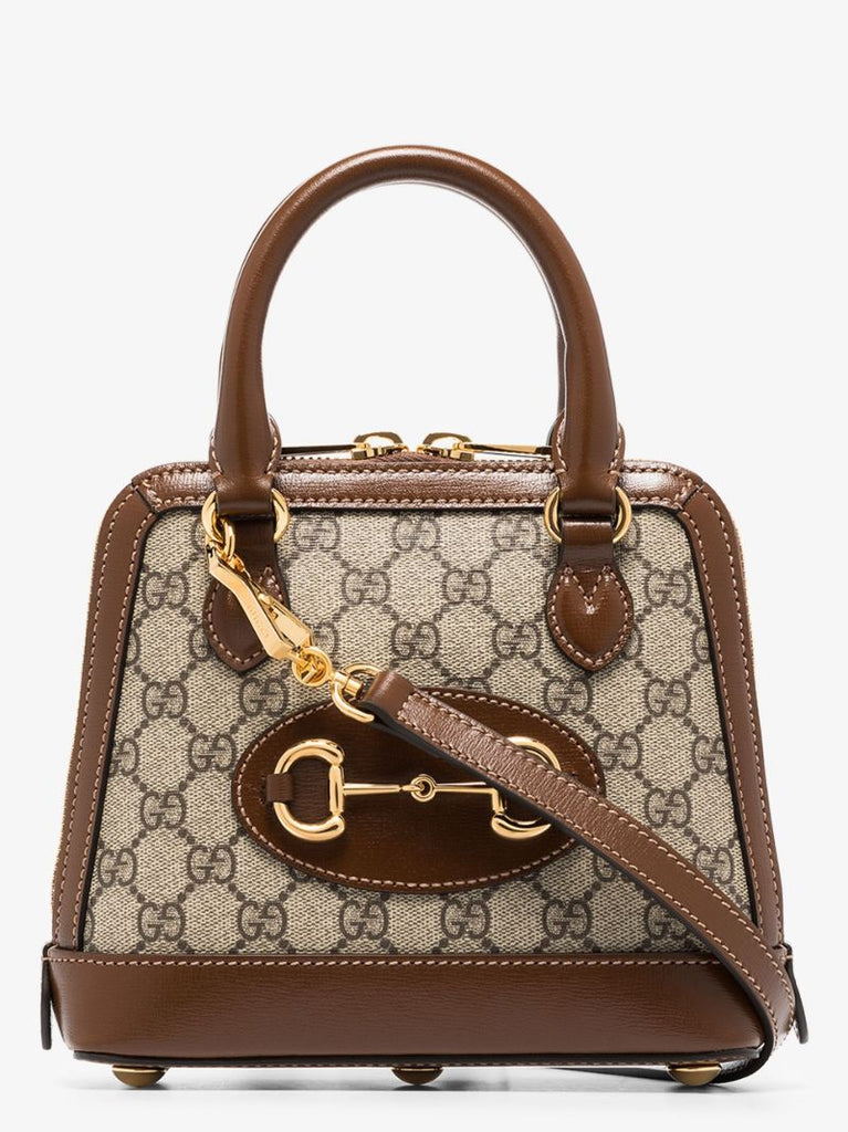 Brown Horsebit 1955 Gg Supreme Top Handle Bag