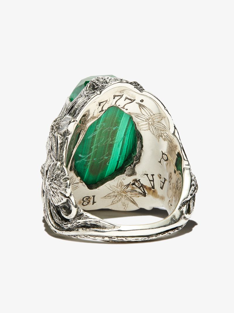 Sterling Silver Winter Malachite Ring