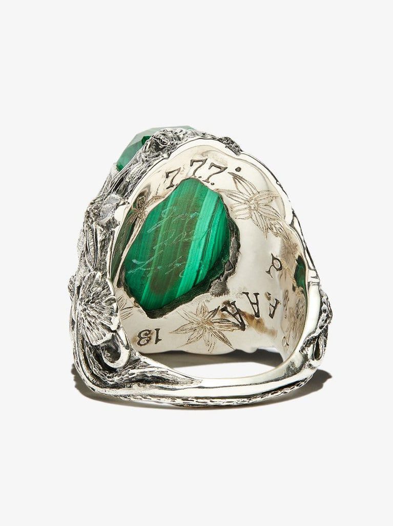 Sterling Silver Winter Malachite Ring