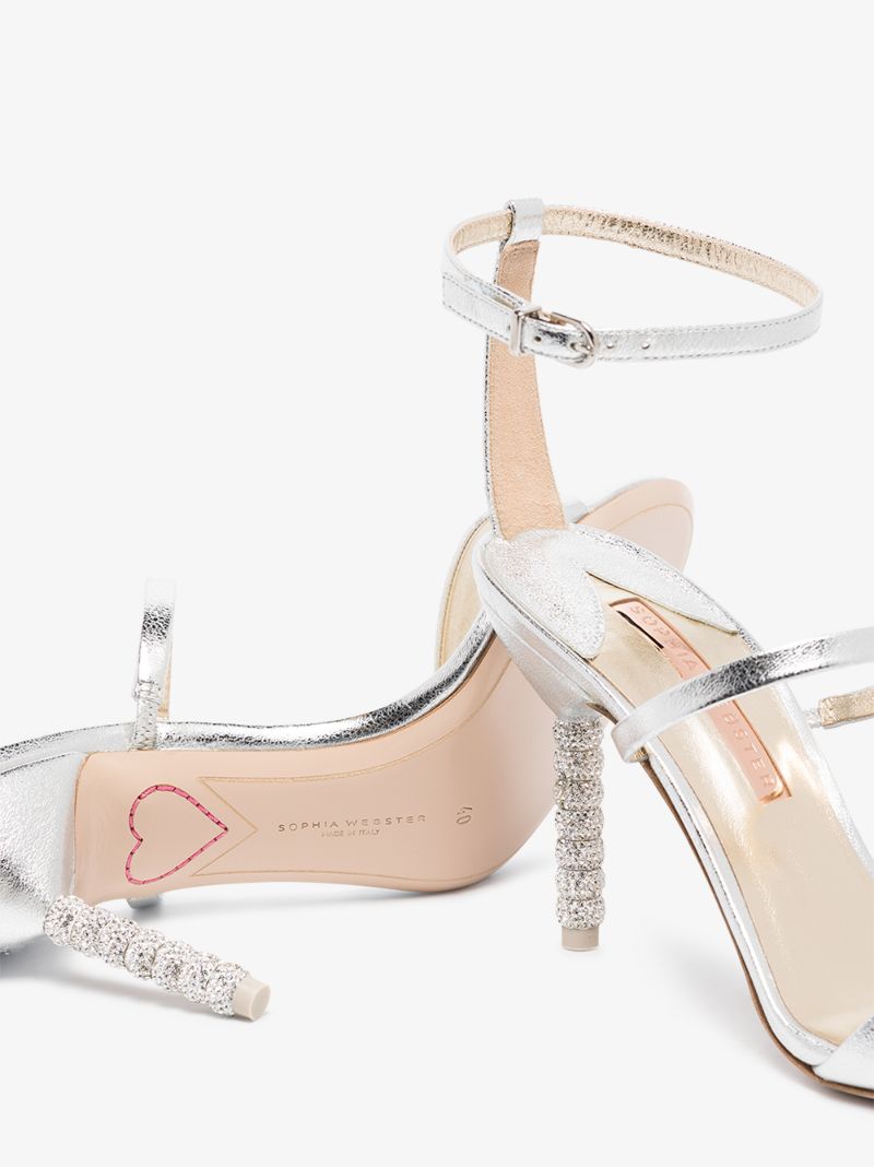 Silver Rosalind 85 Crystal Embellished Sandals