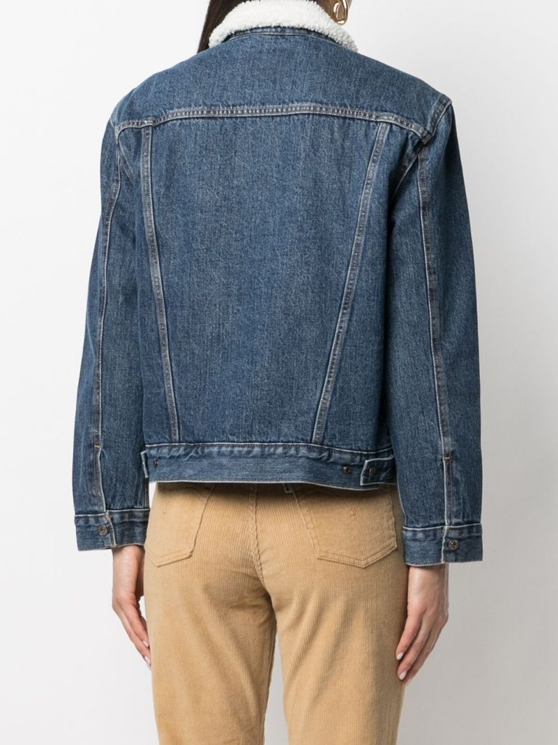 Blue Ex-boyfriend Trucker Denim Jacket