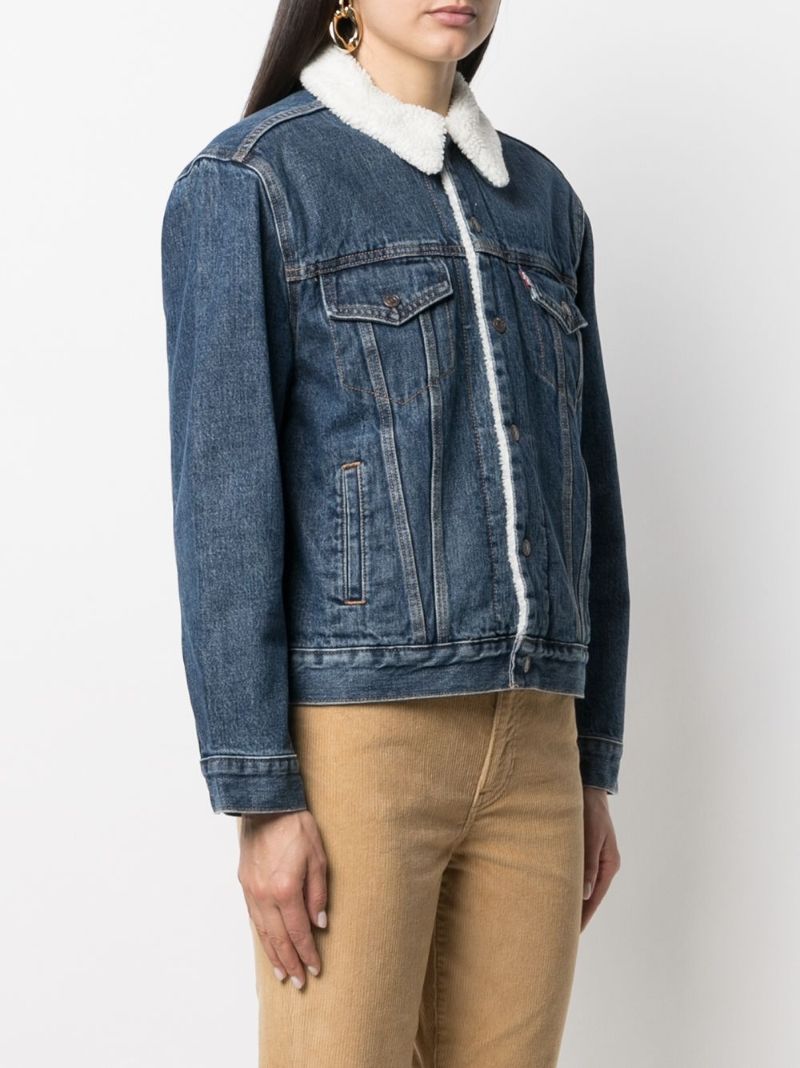 Blue Ex-boyfriend Trucker Denim Jacket