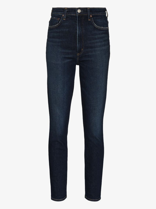 Pinch Waist Skinny Jeans