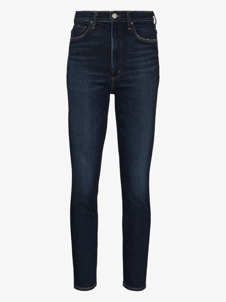 Pinch Waist Skinny Jeans