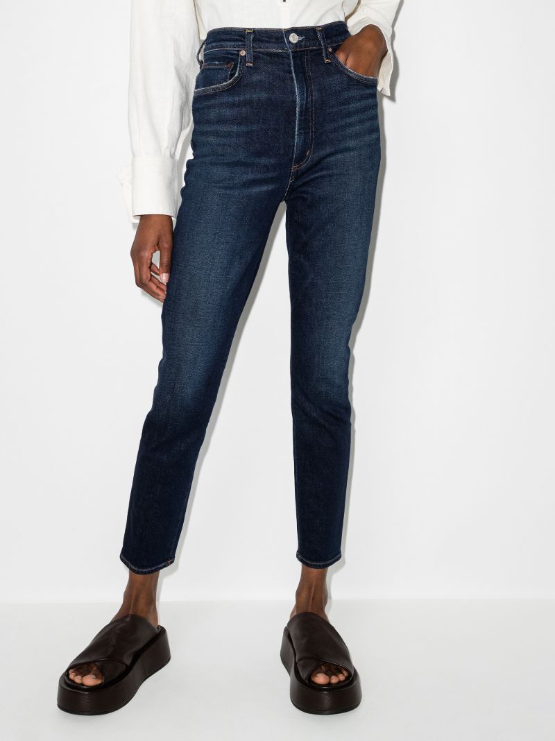Pinch Waist Skinny Jeans
