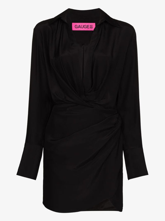 Naha Draped Silk Mini Dress