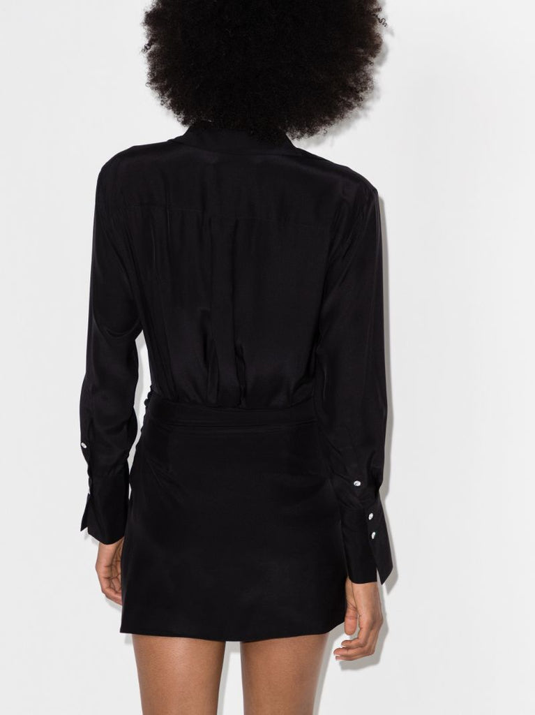 Naha Draped Silk Mini Dress