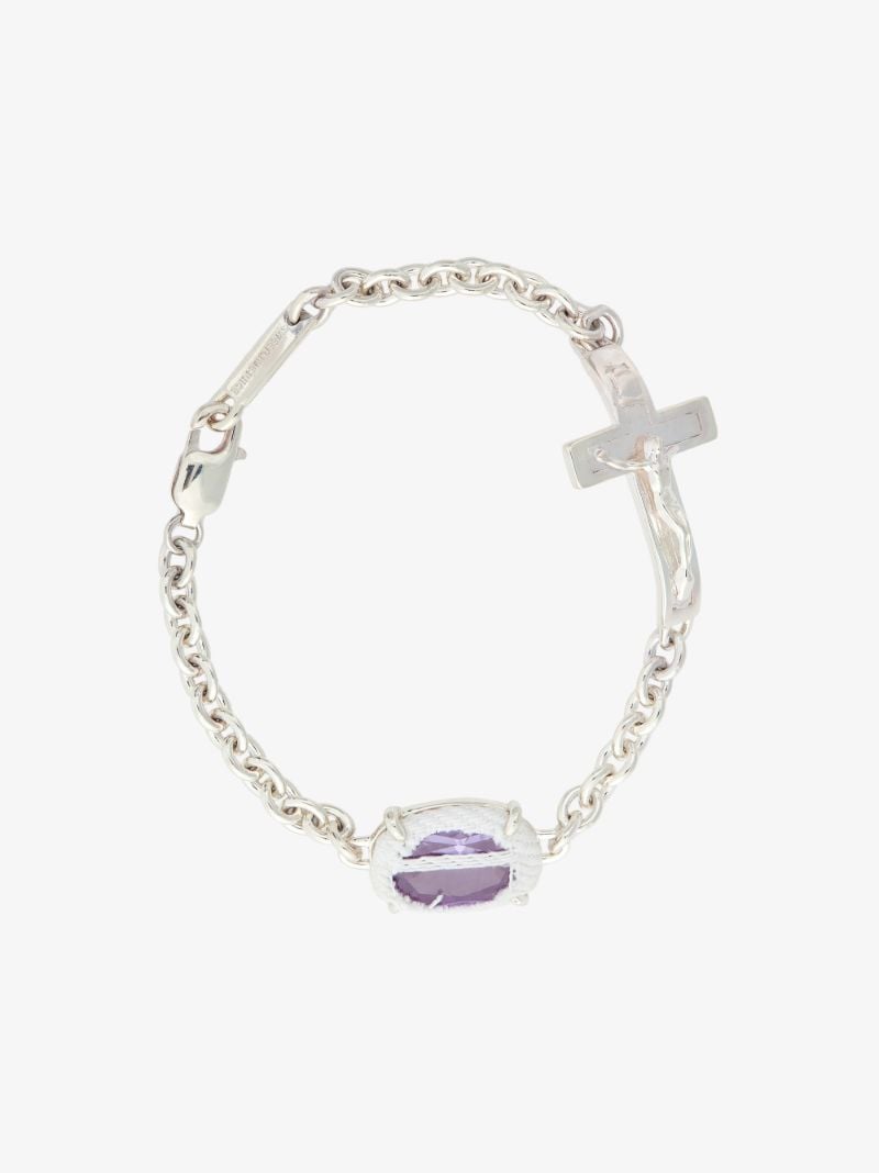 Sterling Silver Cross Chain Bracelet