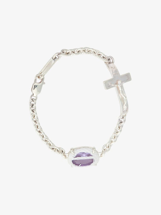 Sterling Silver Cross Chain Bracelet