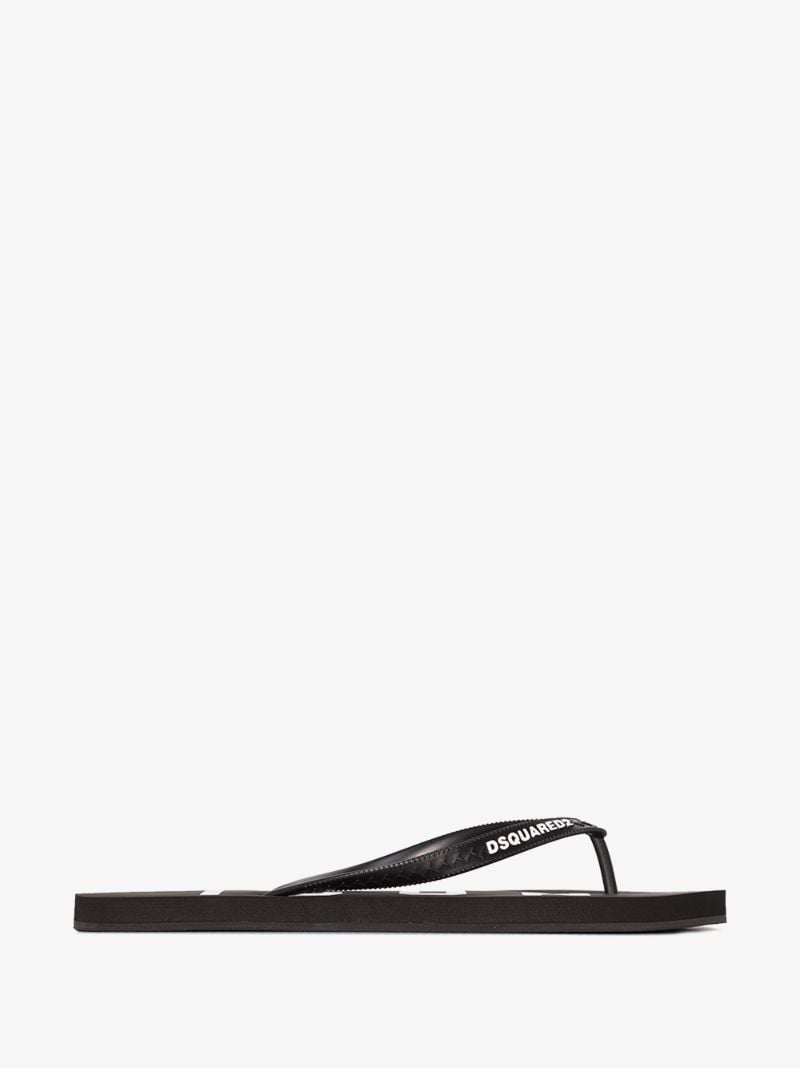Black Logo Flip Flops