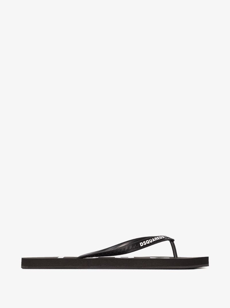 Black Logo Flip Flops