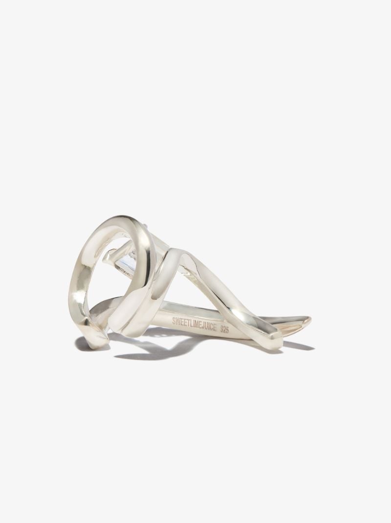 Sterling Silver Cauda Topaz Ear Cuff