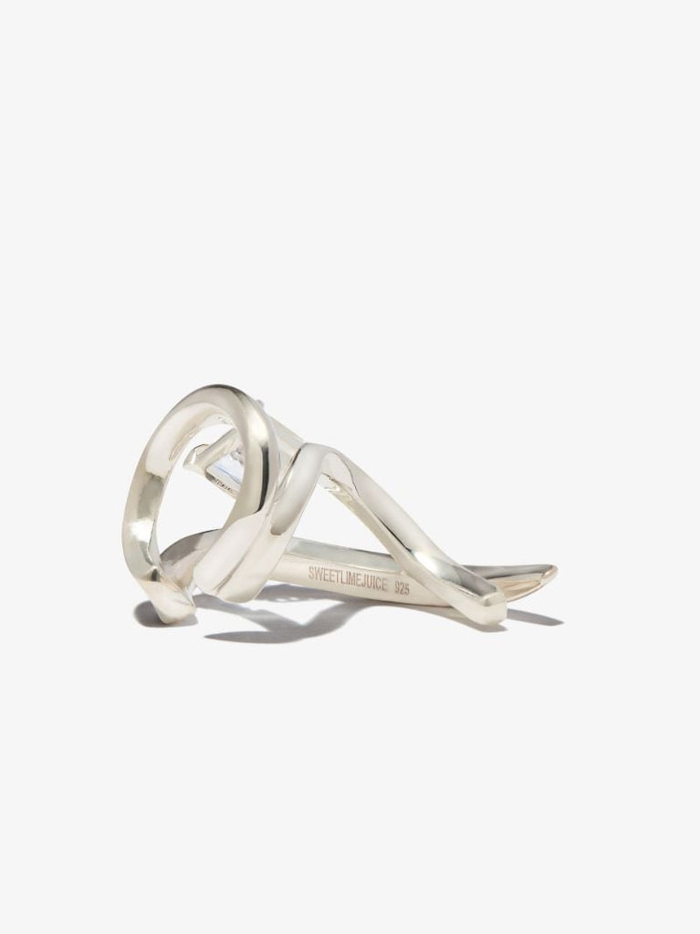 Sterling Silver Cauda Topaz Ear Cuff