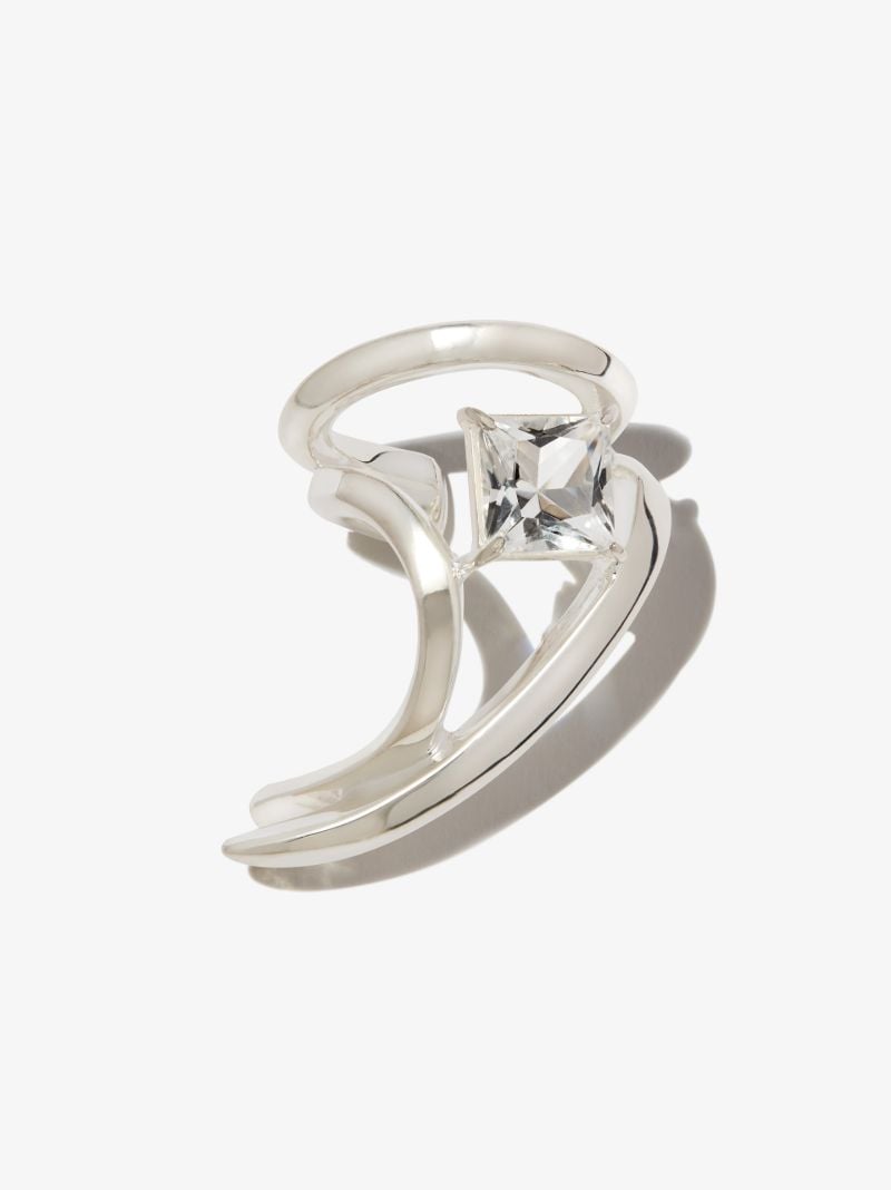 Sterling Silver Cauda Topaz Ear Cuff