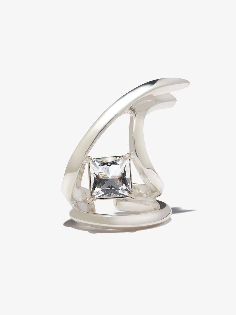 Sterling Silver Cauda Topaz Ear Cuff