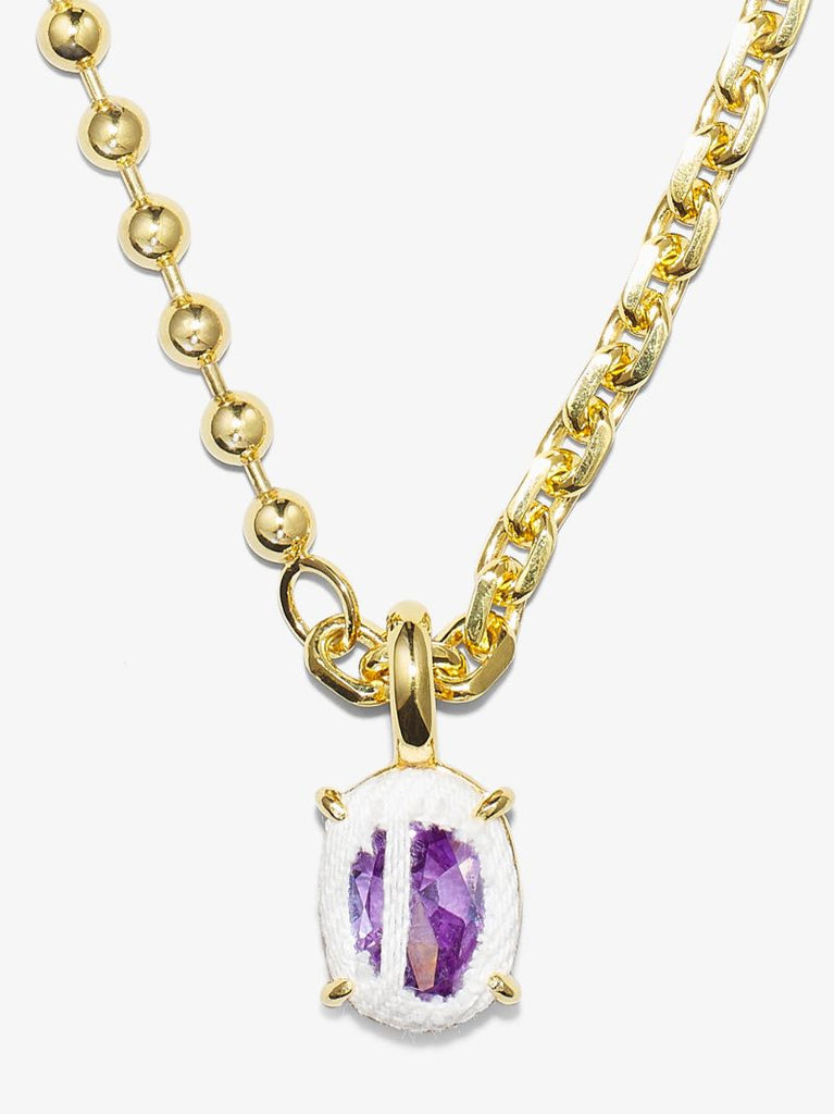 Gold Tone Heavy Mixed Chain Necklace