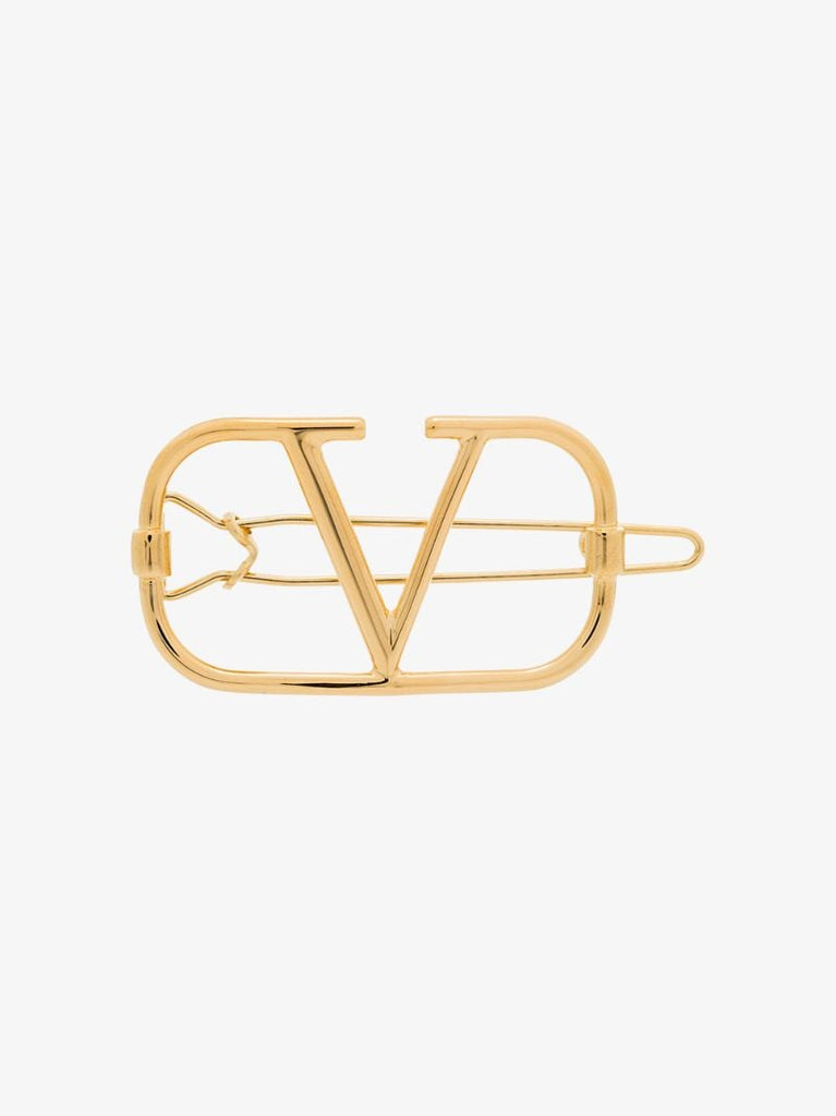 Gold Tone Vlogo Hair Clip