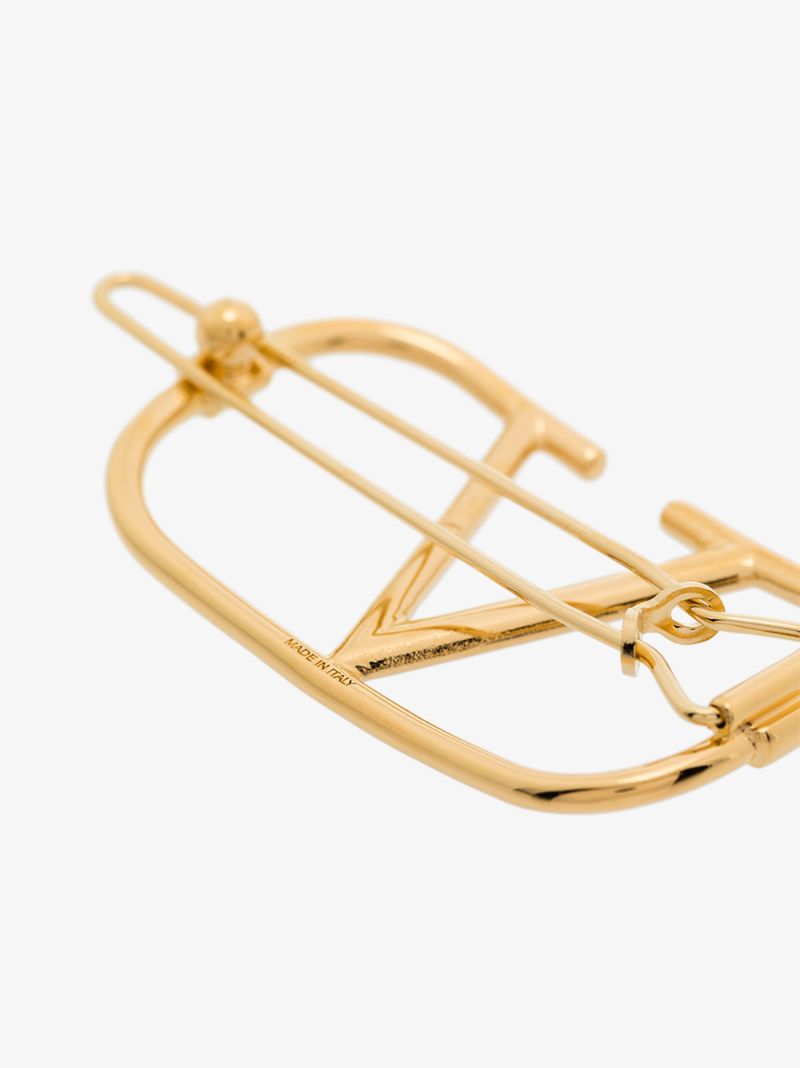 Gold Tone Vlogo Hair Clip