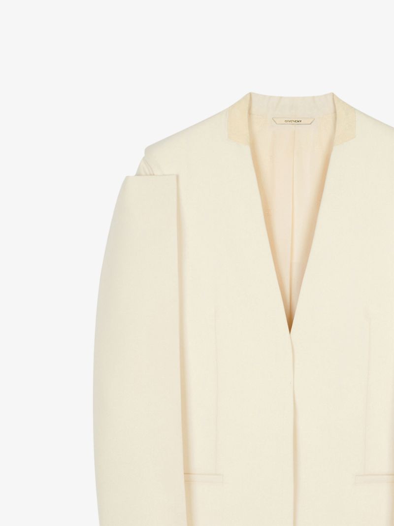 Cutout Wool Blazer