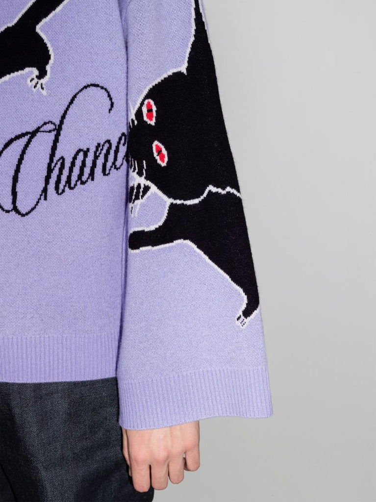 Bonne Chance Cat Intarsia Sweater