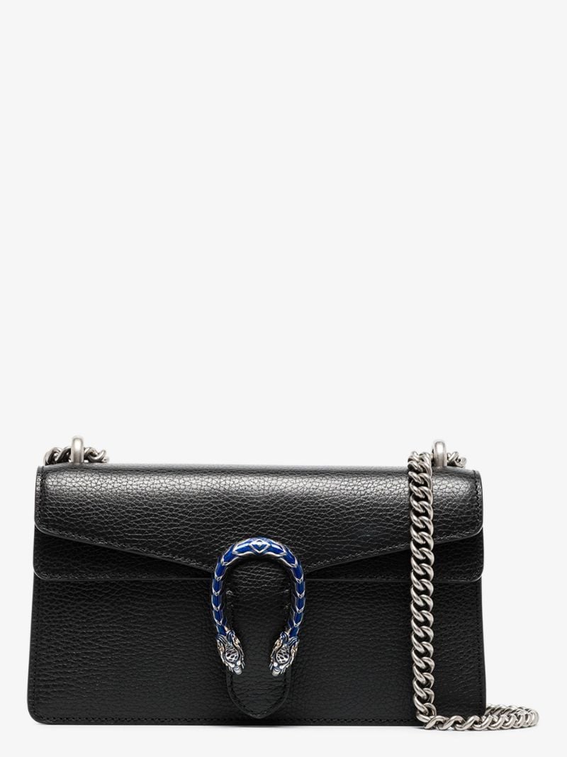 Black Dionysus Leather Shoulder Bag