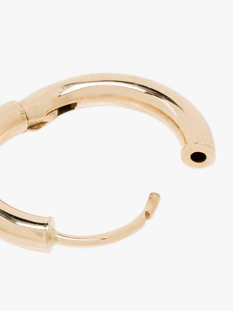 14k Yellow Gold Tube Hoop Earrings