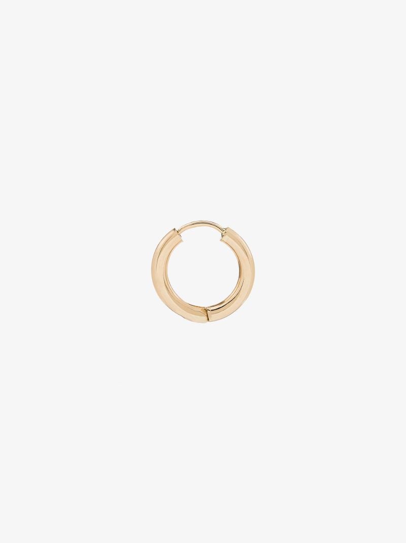14k Yellow Gold Tube Hoop Earrings
