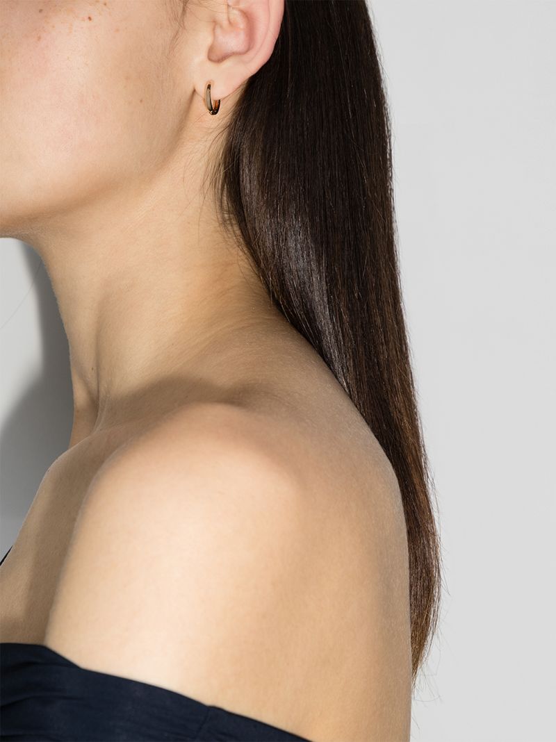 14k Yellow Gold Tube Hoop Earrings
