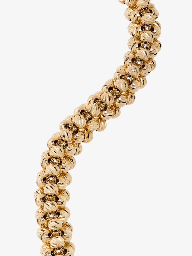14k Yellow Gold Diamond Cut Chunky Chain Necklace