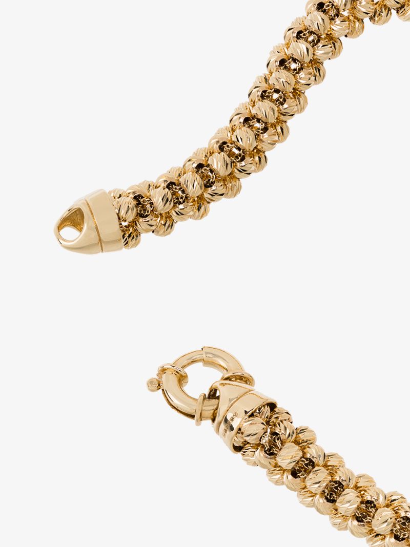 14k Yellow Gold Diamond Cut Chunky Chain Necklace
