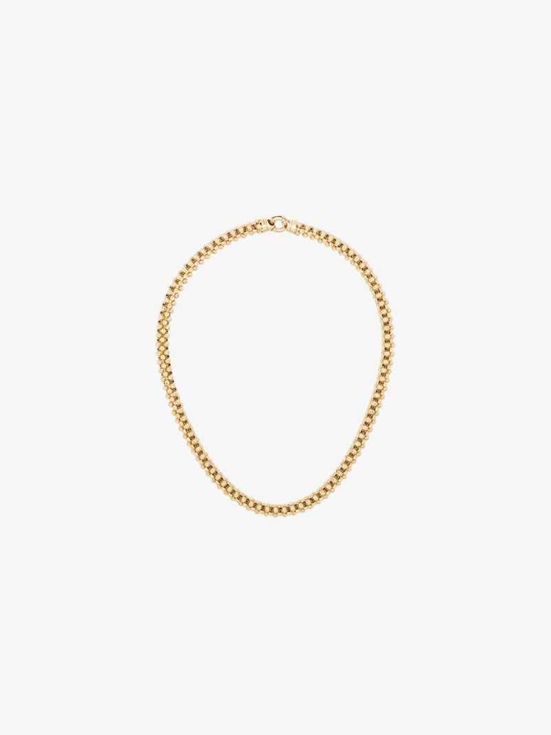14k Yellow Gold Diamond Cut Chunky Chain Necklace