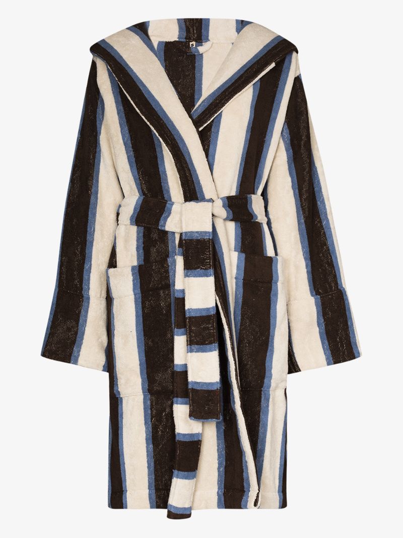 Striped Organic Terry Cotton Robe