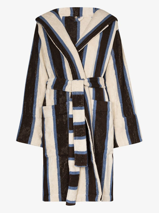 Striped Organic Terry Cotton Robe