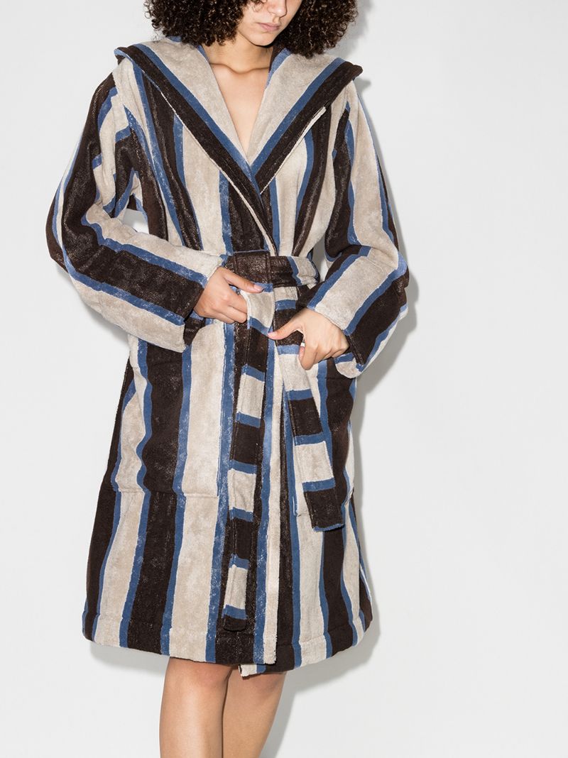 Striped Organic Terry Cotton Robe