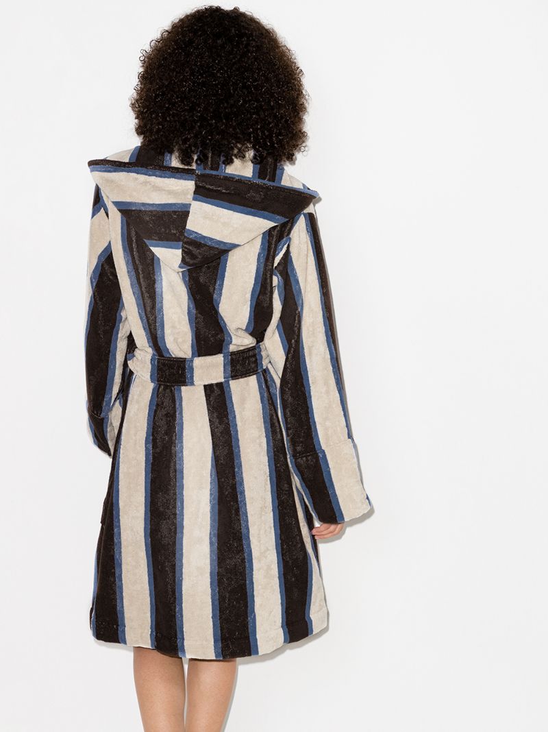 Striped Organic Terry Cotton Robe