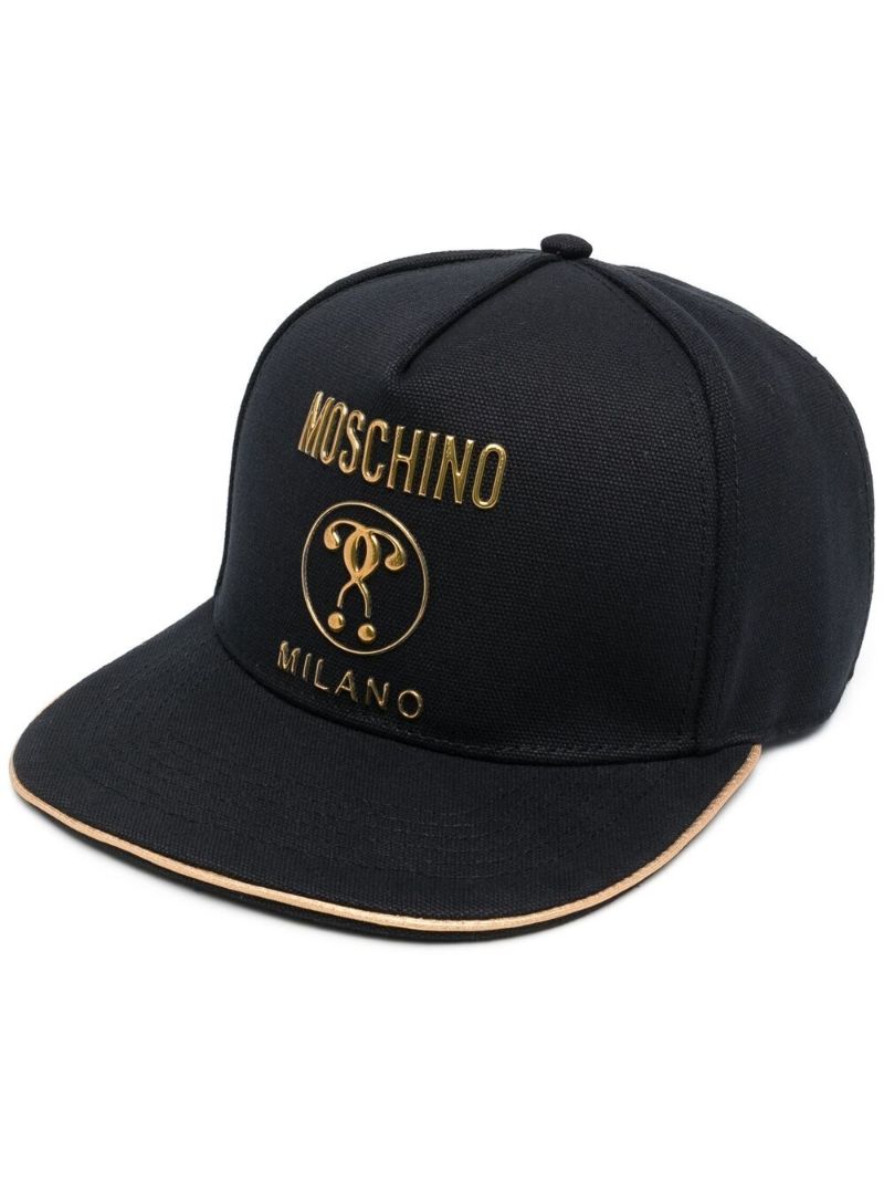 Black Logo Embroidered Cap