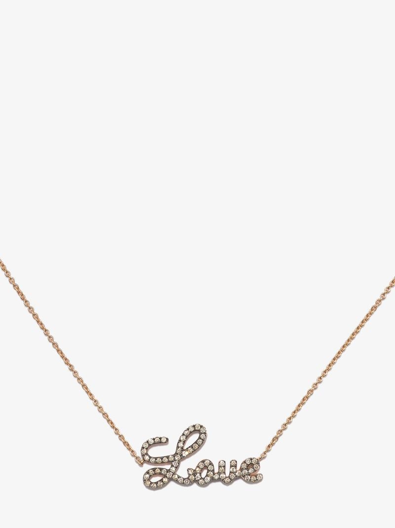 18k Rose Gold Love Diamond Necklace