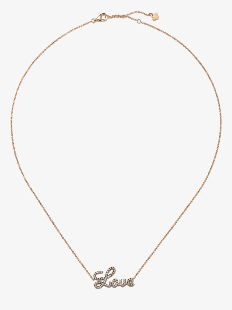 18k Rose Gold Love Diamond Necklace