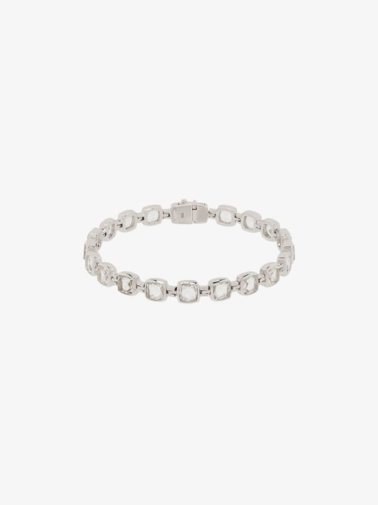 Sterling Silver Cushion Crystal Bracelet