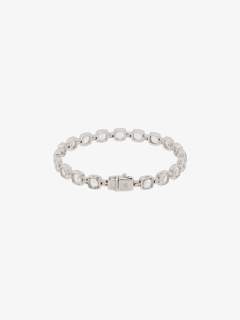 Sterling Silver Cushion Crystal Bracelet