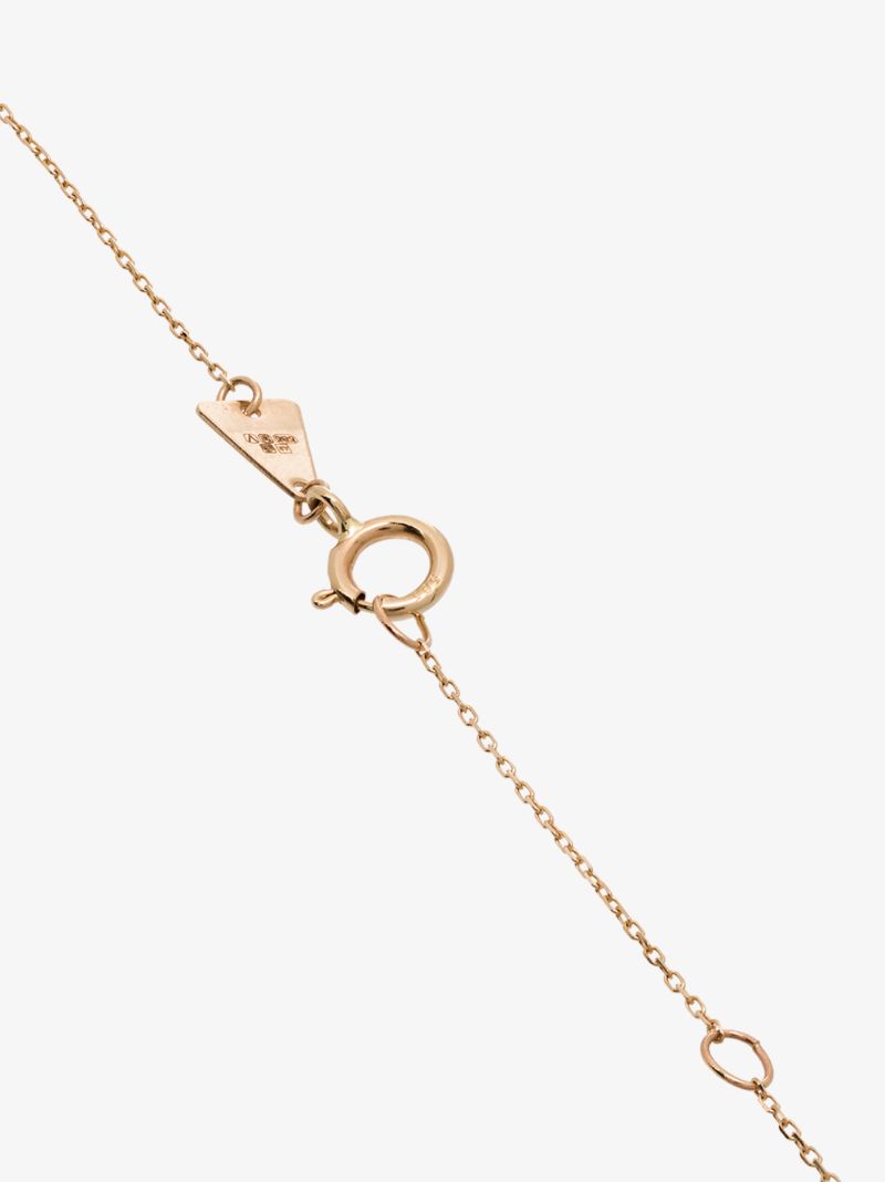 14k Yellow Gold Stack Curve Diamond Necklace
