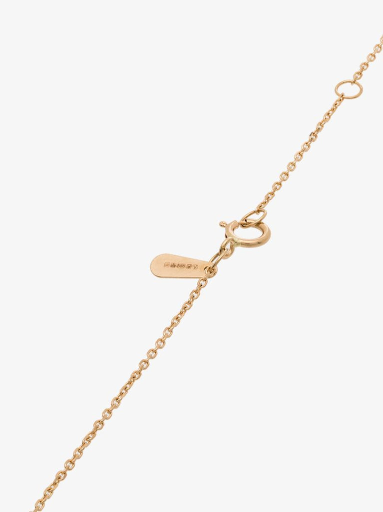 14k Yellow Gold Dog Tag Diamond Necklace