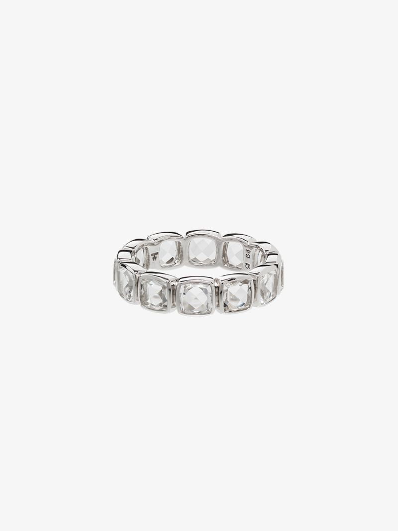 Cushion Band Rock Crystal-embellished Ring