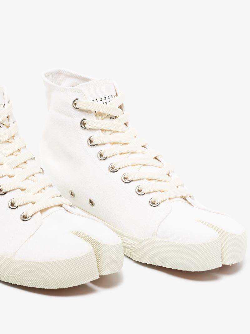 White Tabi High Top Sneakers