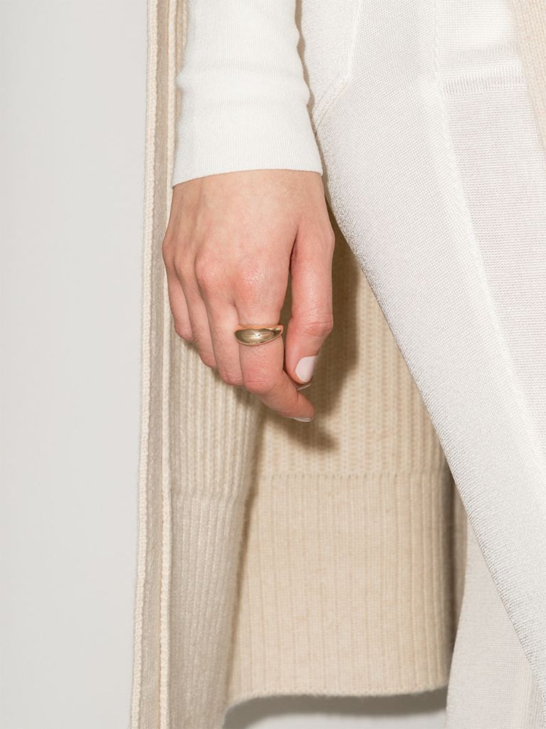 14k Yellow Gold Large Dome Ring