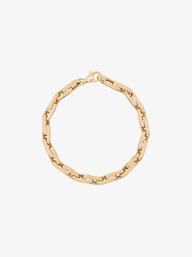 14k Yellow Gold Thick Cable Chain Bracelet