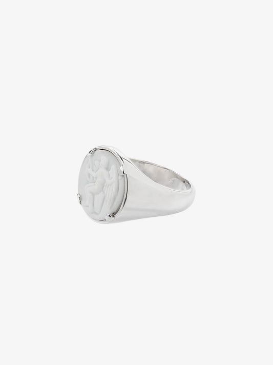 Sterling Silver Cameo Eros Ring